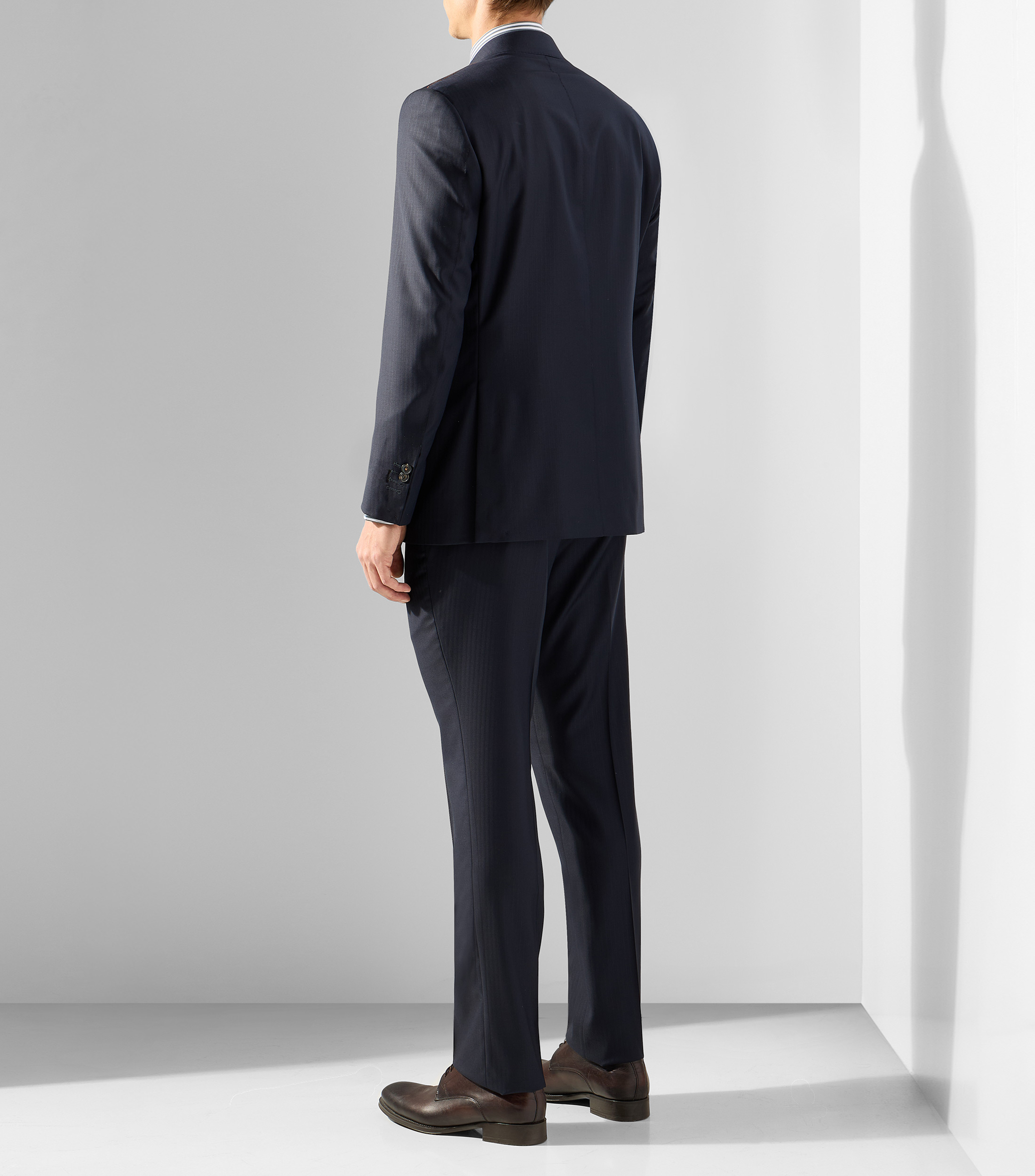 Traje de lana corte regular a rayas Hombre
